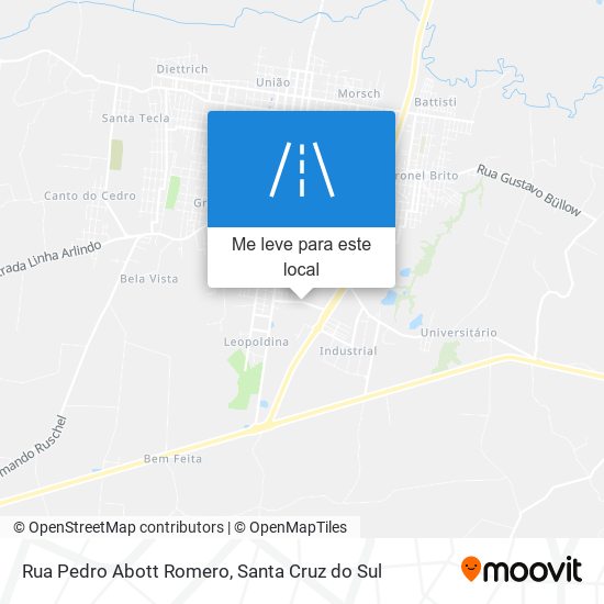 Rua Pedro Abott Romero mapa