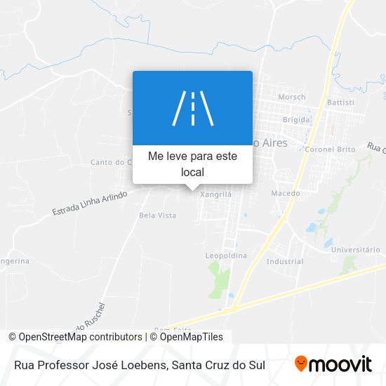 Rua Professor José Loebens mapa