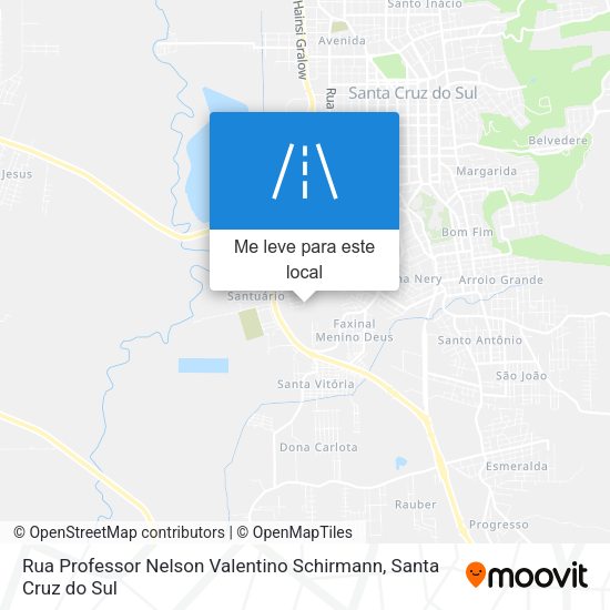 Rua Professor Nelson Valentino Schirmann mapa