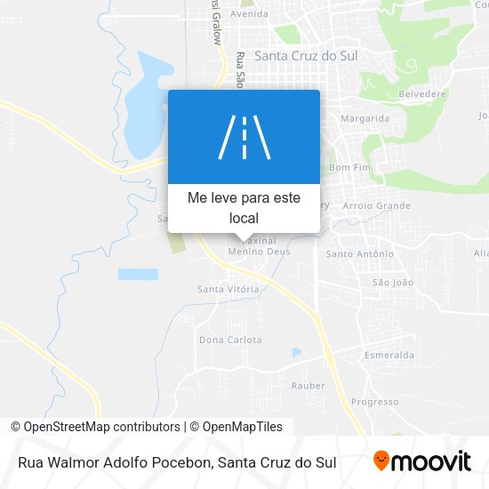 Rua Walmor Adolfo Pocebon mapa