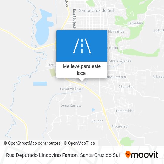 Rua Deputado Lindovino Fanton mapa