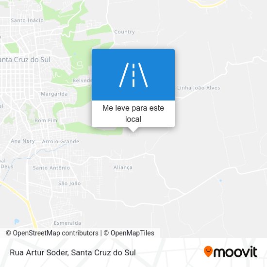 Rua Artur Soder mapa