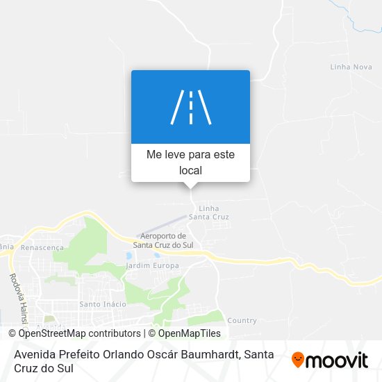 Avenida Prefeito Orlando Oscár Baumhardt mapa