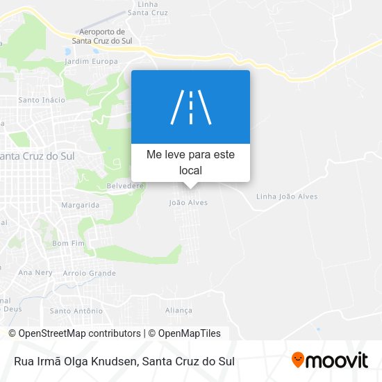 Rua Irmã Olga Knudsen mapa