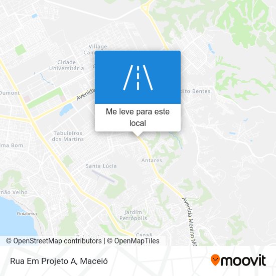 Rua Em Projeto A mapa