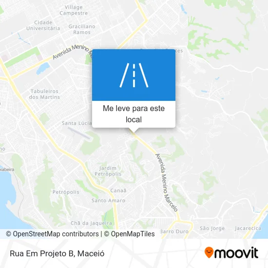 Rua Em Projeto B mapa