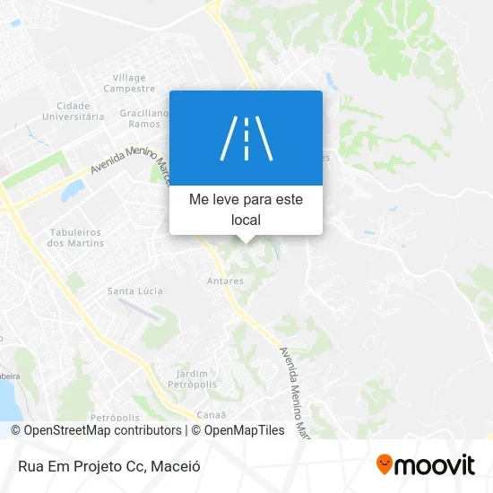 Rua Em Projeto Cc mapa