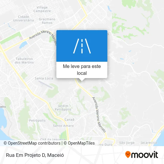 Rua Em Projeto D mapa