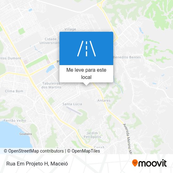 Rua Em Projeto H mapa