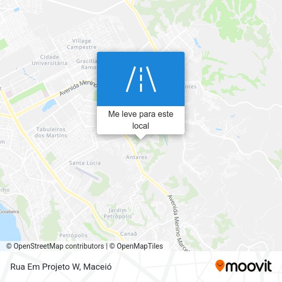 Rua Em Projeto W mapa