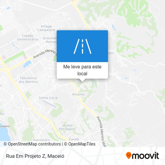 Rua Em Projeto Z mapa
