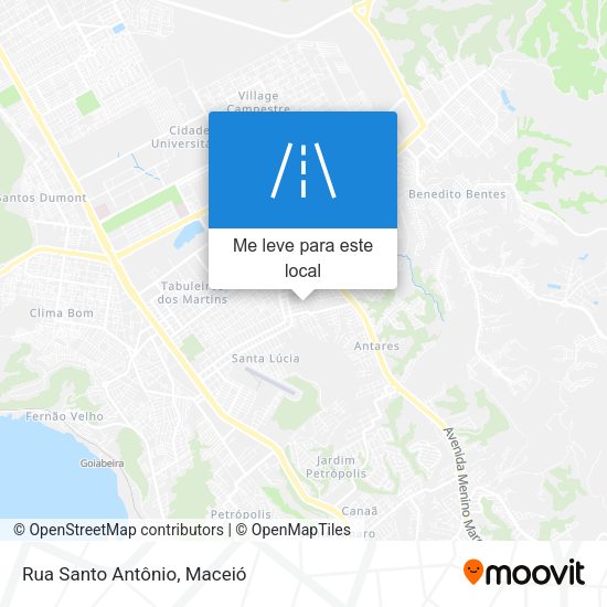 Rua Santo Antônio mapa