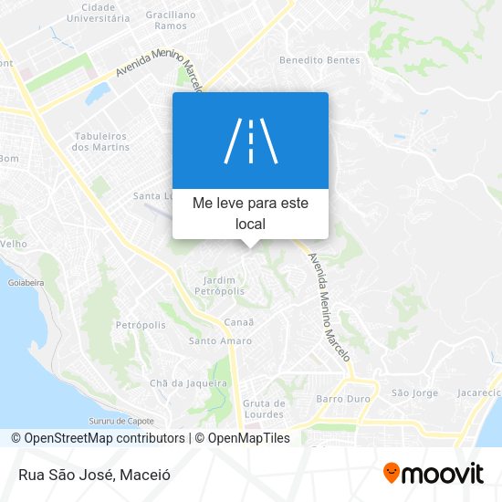 Rua São José mapa