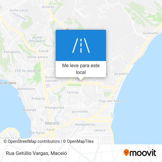 Rua Getúlio Vargas mapa