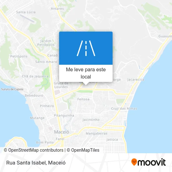 Rua Santa Isabel mapa