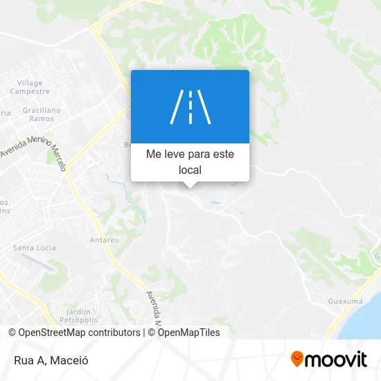 Rua A mapa