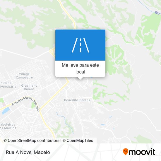 Rua A Nove mapa
