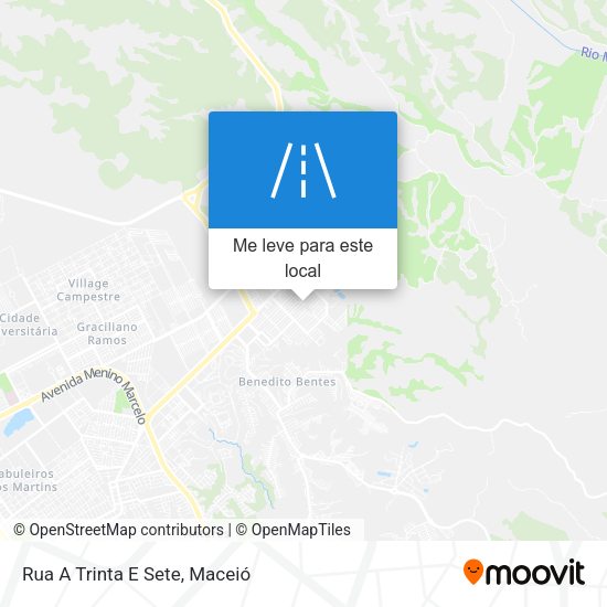 Rua A Trinta E Sete mapa