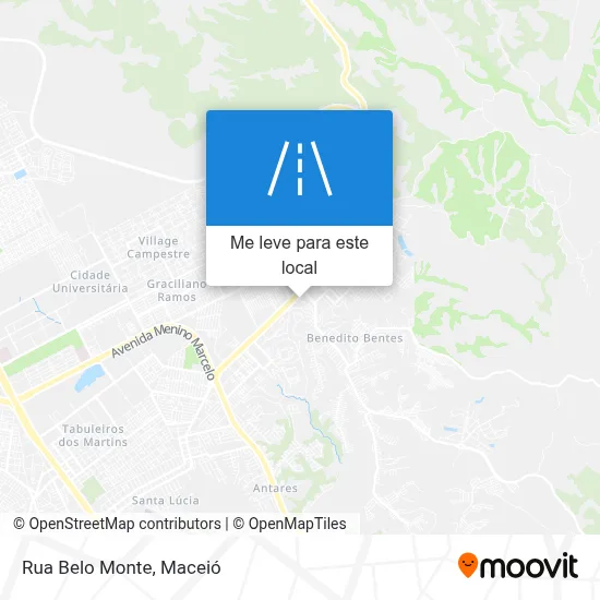 Rua Belo Monte mapa