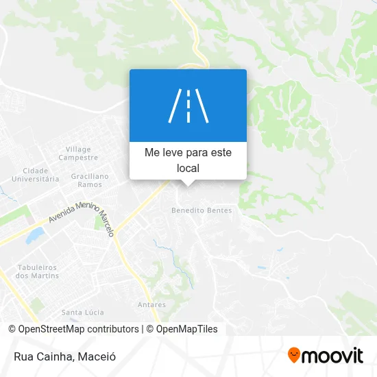 Rua Cainha mapa
