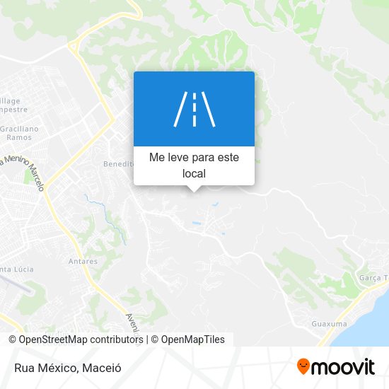Rua México mapa