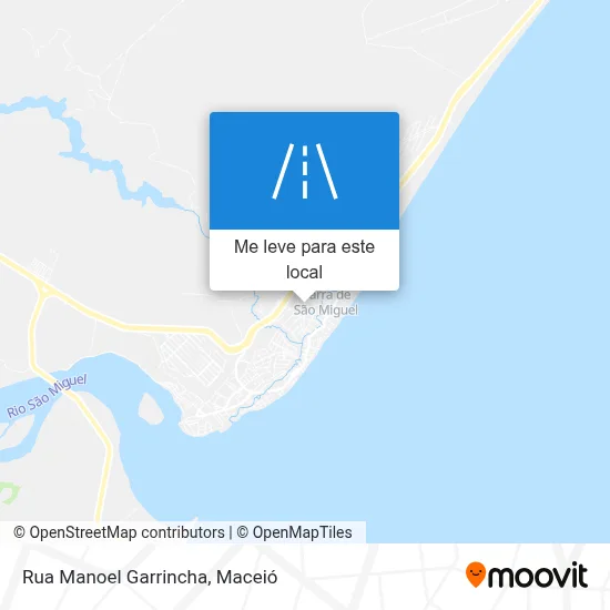 Rua Manoel Garrincha mapa