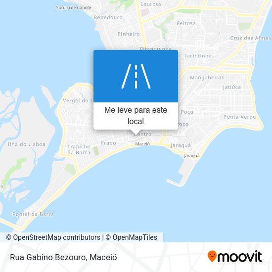 Rua Gabino Bezouro mapa