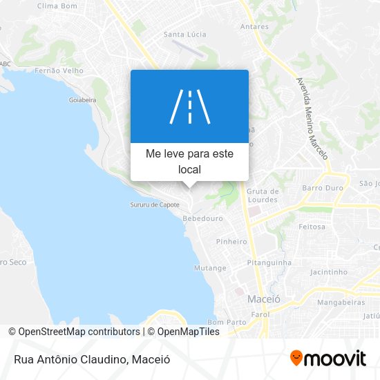 Rua Antônio Claudino mapa