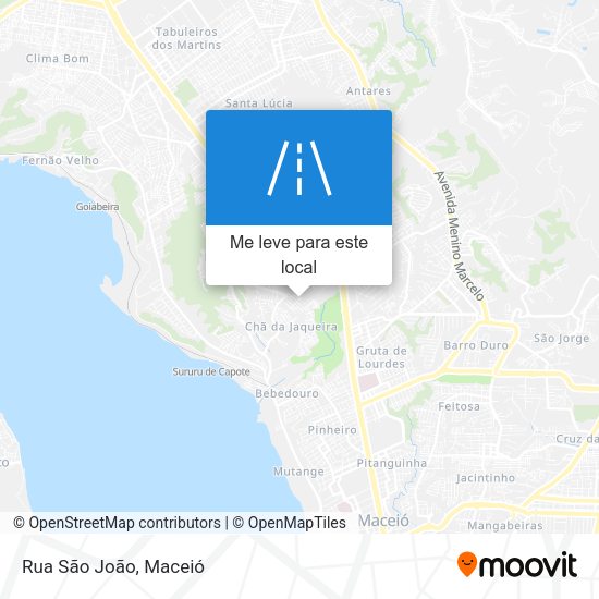Rua São João mapa