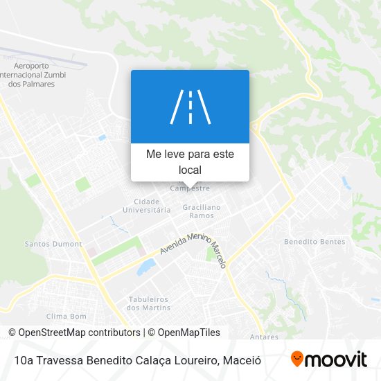 10a Travessa Benedito Calaça Loureiro mapa