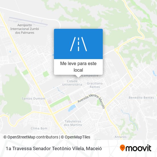 1a Travessa Senador Teotônio Vilela mapa