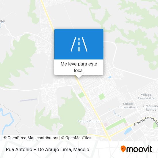 Rua Antônio F. De Araújo Lima mapa