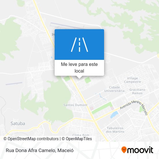 Rua Dona Afra Camelo mapa