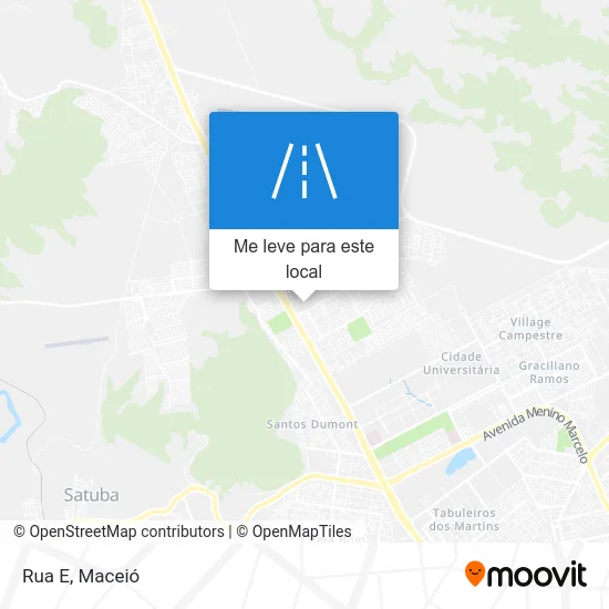 Rua E mapa