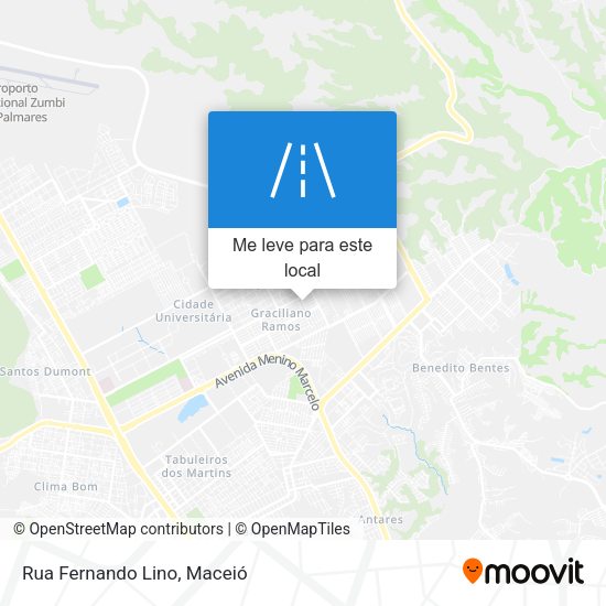 Rua Fernando Lino mapa