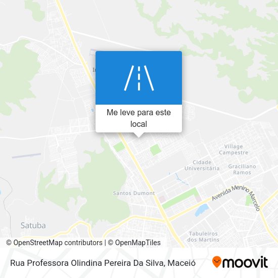 Rua Professora Olindina Pereira Da Silva mapa