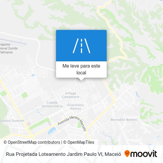 Rua Projetada Loteamento Jardim Paulo VI mapa