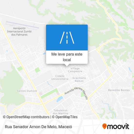 Rua Senador Arnon De Melo mapa