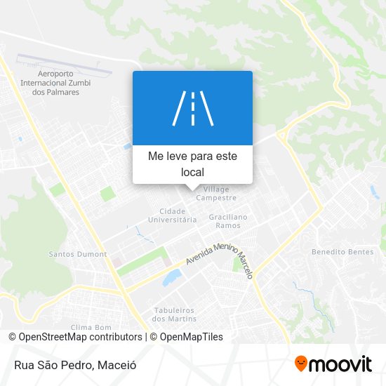 Rua São Pedro mapa