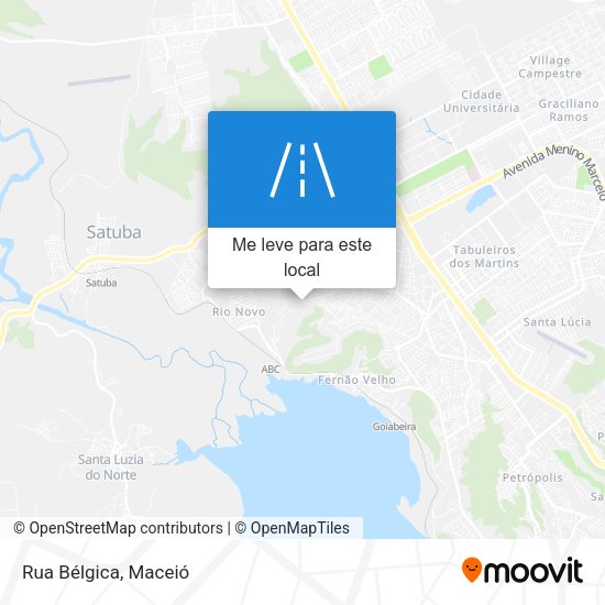 Rua Bélgica mapa