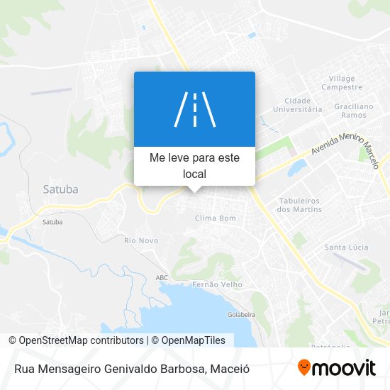 Rua Mensageiro Genivaldo Barbosa mapa