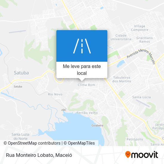 Rua Monteiro Lobato mapa
