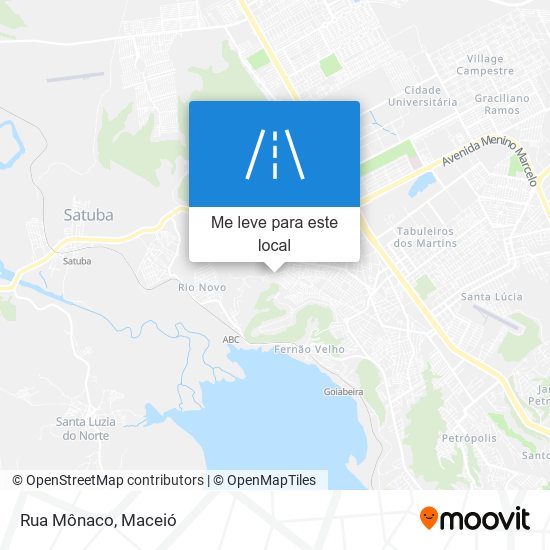 Rua Mônaco mapa