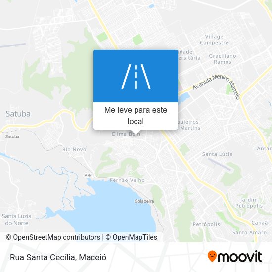 Rua Santa Cecília mapa