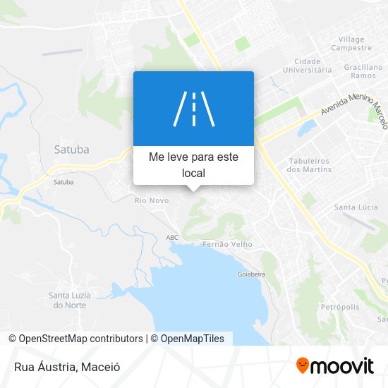 Rua Áustria mapa