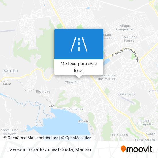 Travessa Tenente Julival Costa mapa