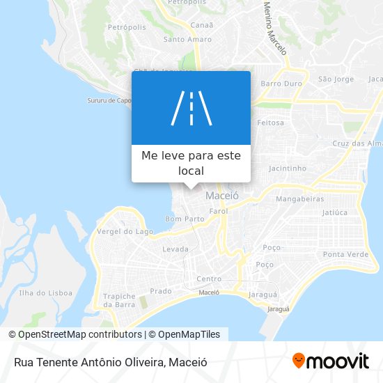 Rua Tenente Antônio Oliveira mapa