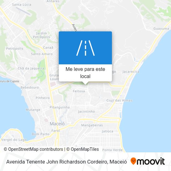 Avenida Tenente John Richardson Cordeiro mapa