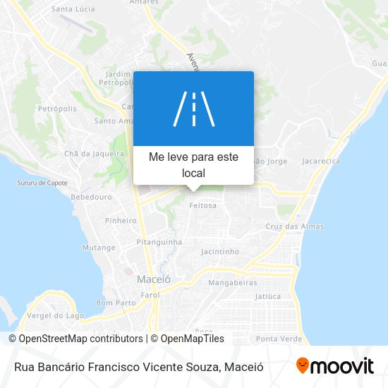Rua Bancário Francisco Vicente Souza mapa