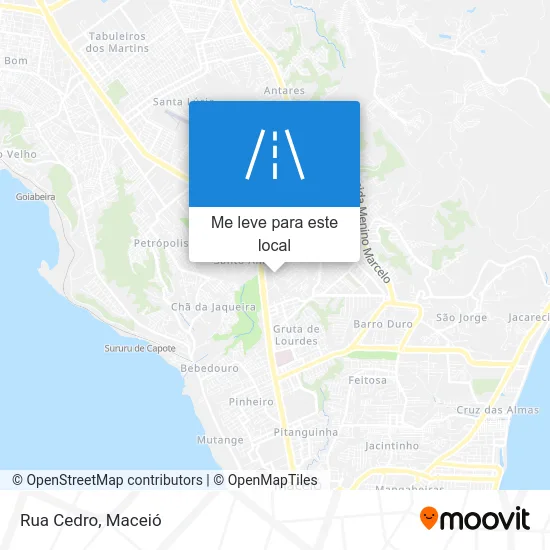 Rua Cedro mapa